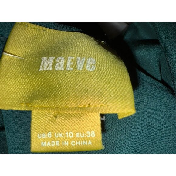 Maeve‎ Women’s Silk Blouse Lined One  Shoulder Size 6 Designer Evening Luxury - Picture 3 of 7